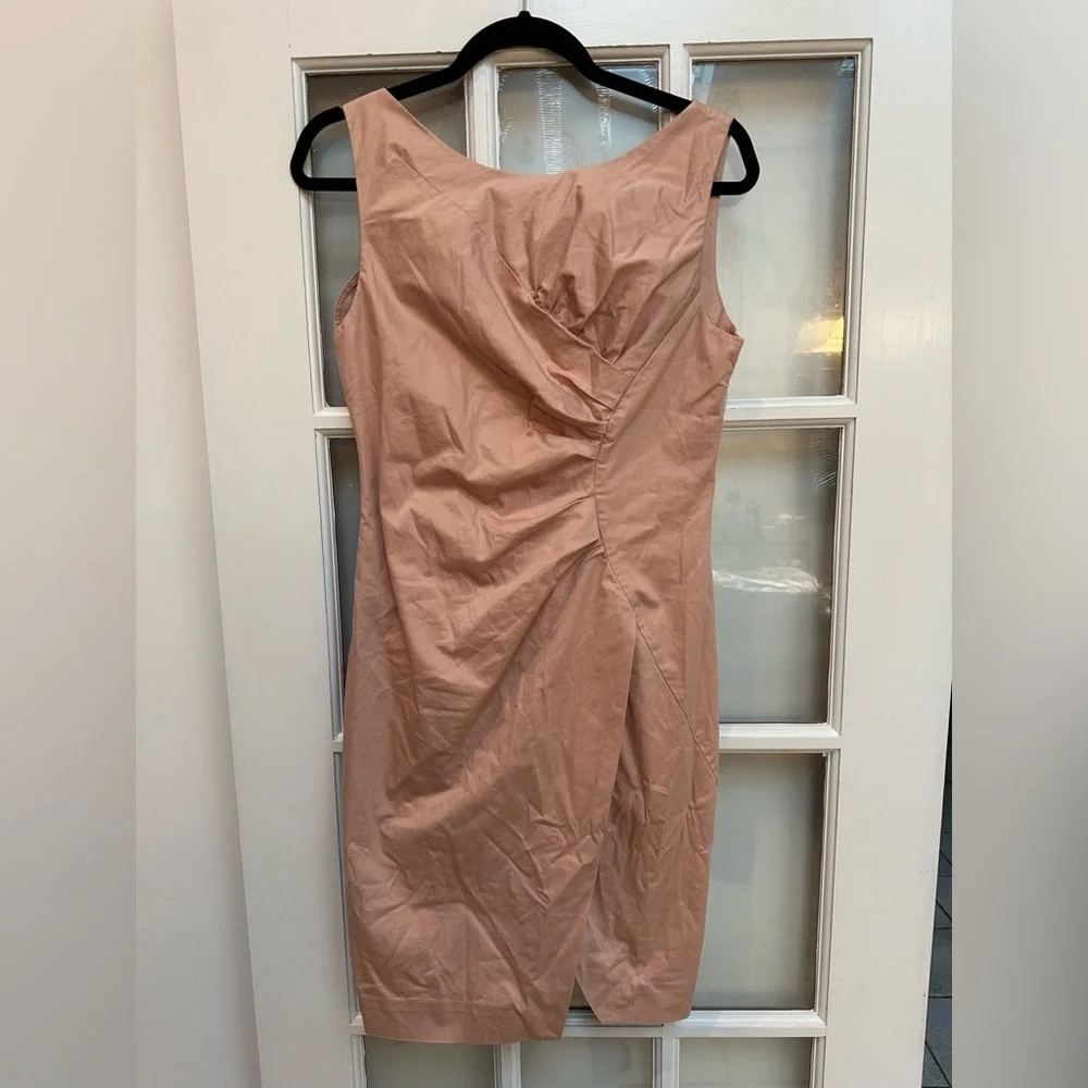Hoss Intropia Sheath Dress Nude Pink Coral Business Cocktail Party Size US 8 Med